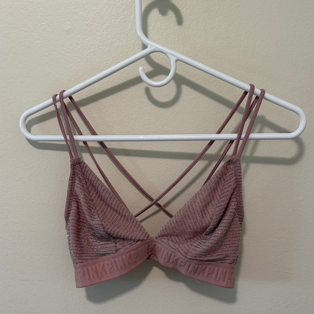 PINK Victoria's Secret Mauve Strappy Bralette
